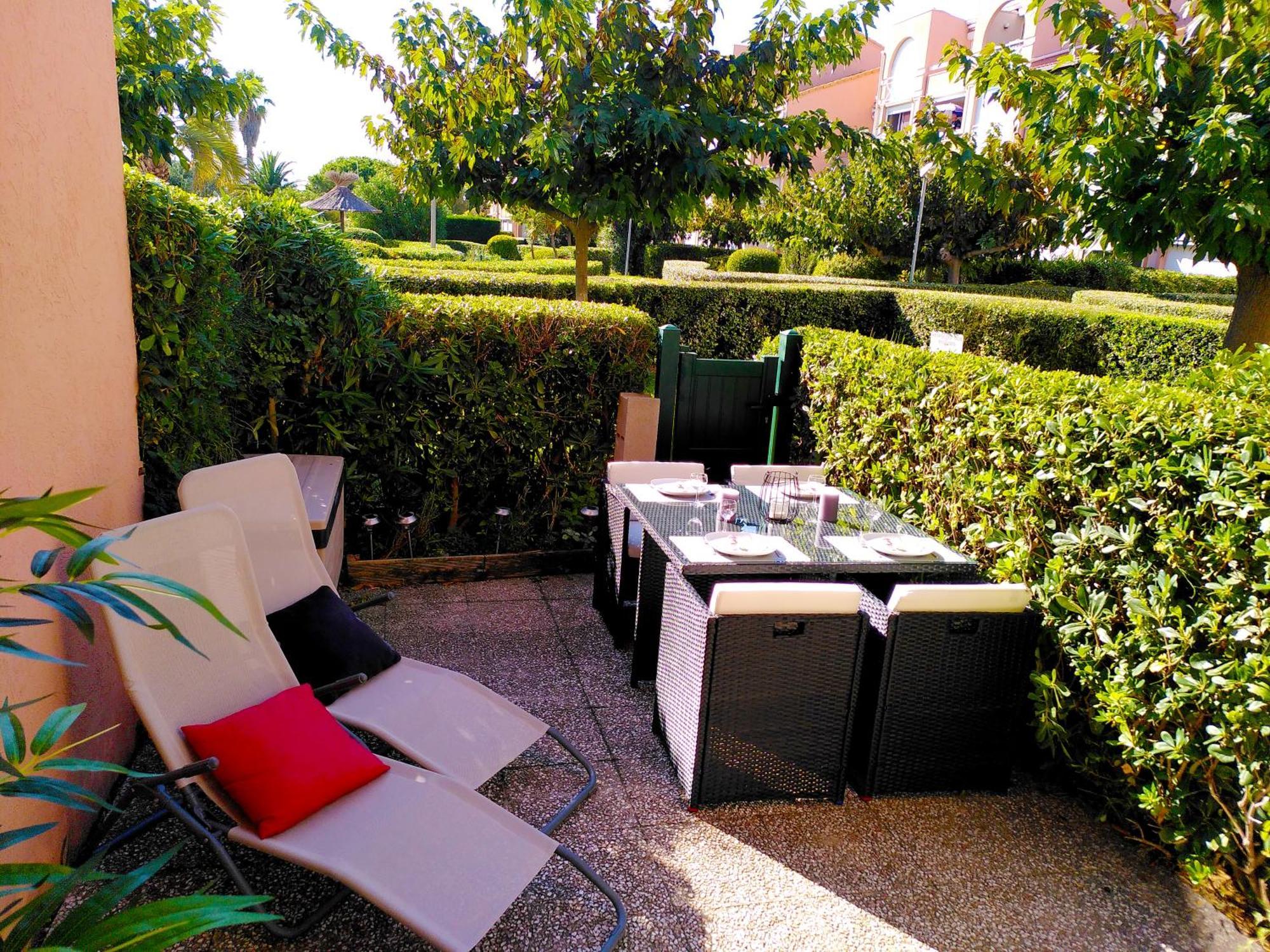 Nid Douillet F2, Clim, Jardin, Piscine, Parking, Plage 200 M Palavas Bagian luar foto